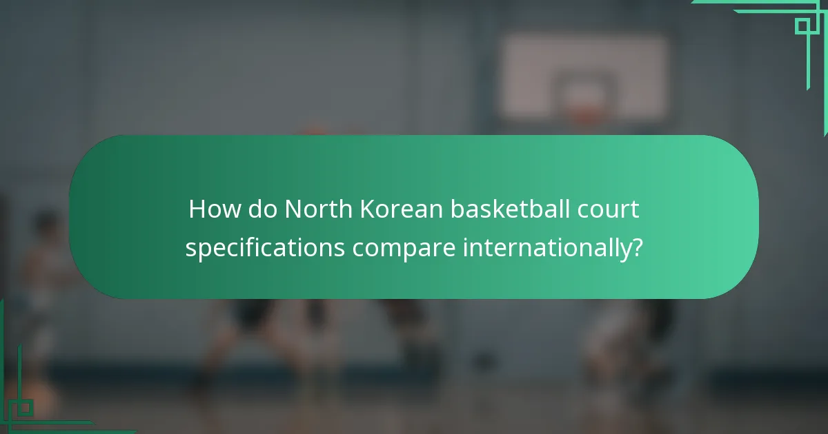 Kako se specifikacije košarkaških terena u Sjevernoj Koreji uspoređuju s međunarodnim?