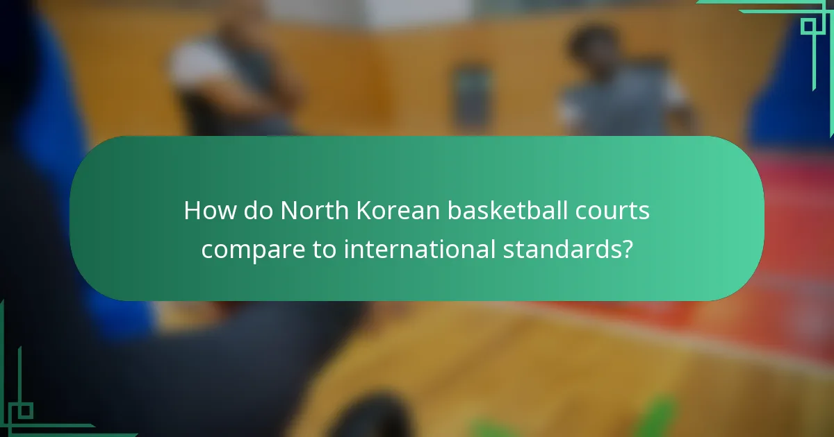 Kako se košarkaški tereni u Sjevernoj Koreji uspoređuju s međunarodnim standardima?