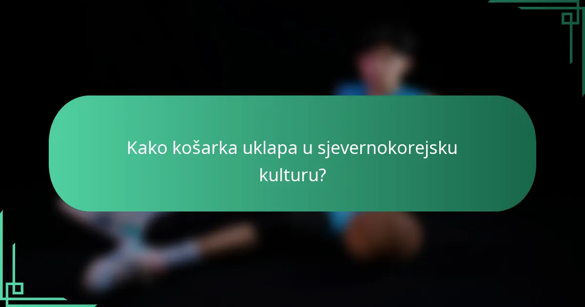 Kako košarka uklapa u sjevernokorejsku kulturu?