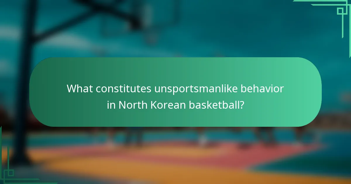 Što čini nesportsko ponašanje u košarci Sjeverne Koreje?