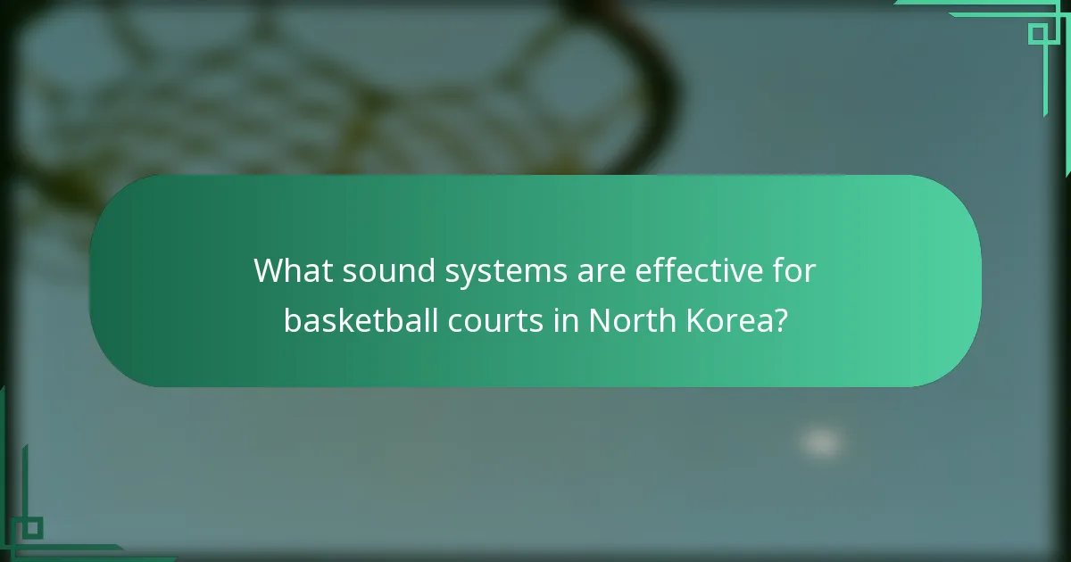 Koji su zvučni sustavi učinkoviti za košarkaške terene u Sjevernoj Koreji?
